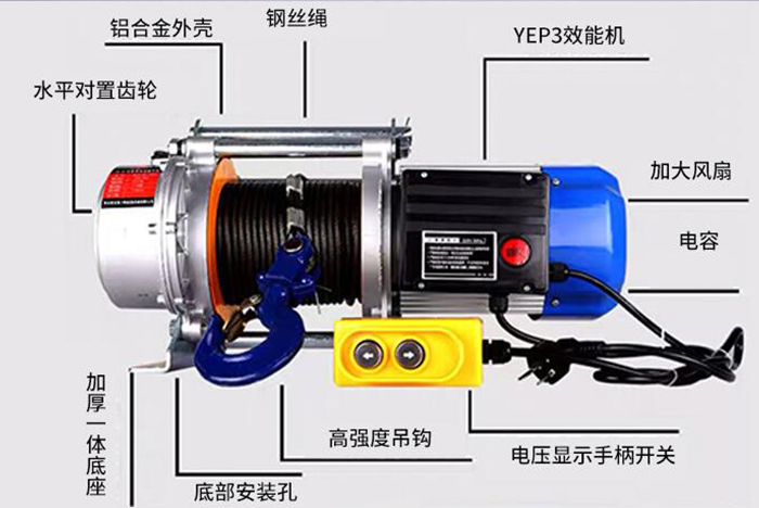 家用電動(dòng)快速提升機(jī)分解示意圖