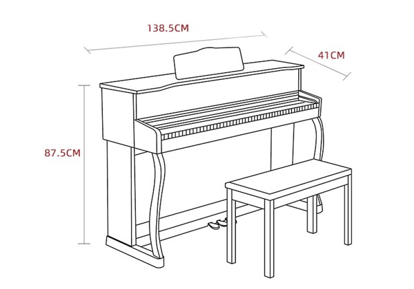 鋼琴尺寸圖